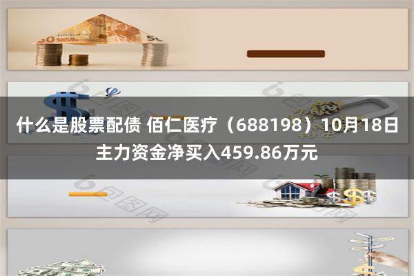 什么是股票配债 佰仁医疗（688198）10月18日主力资金净买入459.86万元