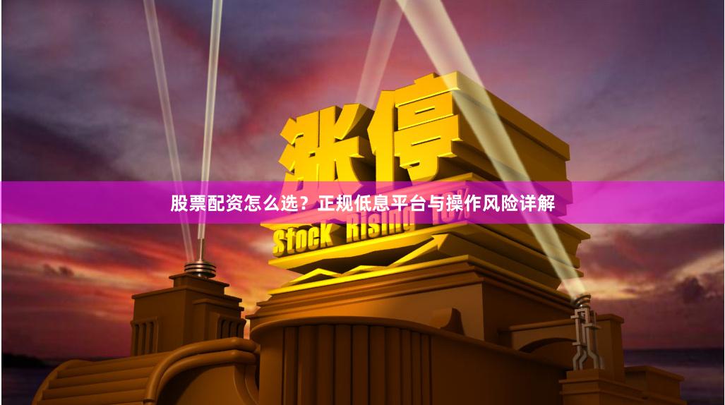 股票配资怎么选？正规低息平台与操作风险详解